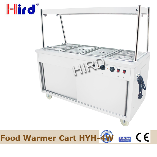 Commercial Food Warmer Cart Electric Food Warmer Cart Movable Bain Maire with Work table HYH-4W Commercial Food Warmer Cart Electric Food Warmer Cart Movable Bain Maire with Work table HYH-4W